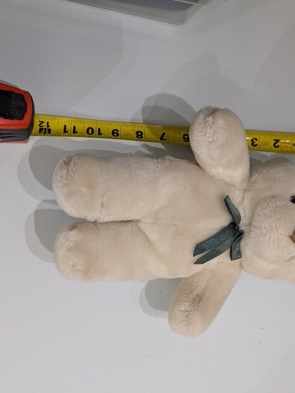 Vintage Teddy Bear with Green Bow - Picture 4 of 6